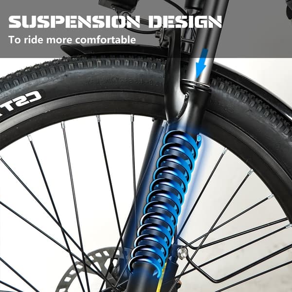 CMACEWHEEL L26 elcykel för vuxna, 500W motor, 17AH batteri, 26"*2,1" däck, 7 hastigheter, maxhastighet: 45KM/H