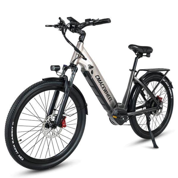 CMACEWHEEL L26 elcykel för vuxna, 500W motor, 17AH batteri, 26"*2,1" däck, 7 hastigheter, maxhastighet: 45KM/H Grå