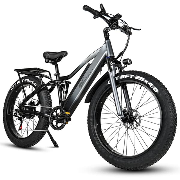 CMACEWHEEL TP26 täysjousitettu sähköinen maastopyörä, 750W moottori, 17AH akku, 26"*4.0" rasvarengas, Shimano 7-vaihteinen.