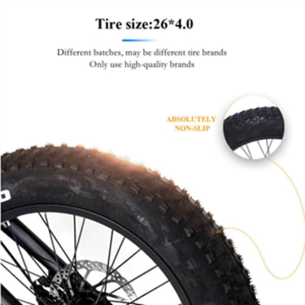CMACEWHEEL M26 elcykel för vuxen, 750W motor, 17AH batteri, 26*4,0" däck, maximal hastighet kan nå 45KM/H.