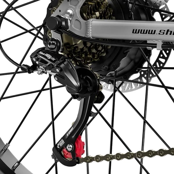Shengmilo S600 matgrå elcykel 2*1000W to motorer, 17.5AH SAMSUNG-batteri, 26*3 tommer brede dæk mountainbike, elcykel
