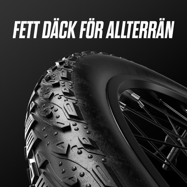 Elcykel Dubbelmotor 1000W*2 - Shengmilo S600 - elektrisk fatbike 26" - SAMSUNG Batteri 48V17.5Ah - Max 50KM/H - Grå