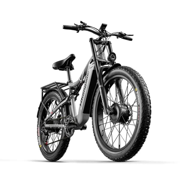 Shengmilo S600 Elcykel herr 2000W Dubbelmotoreffekt 48V 17,5AH Batteri 45KM/H Fettdäck Fullfjädrad Elcykel