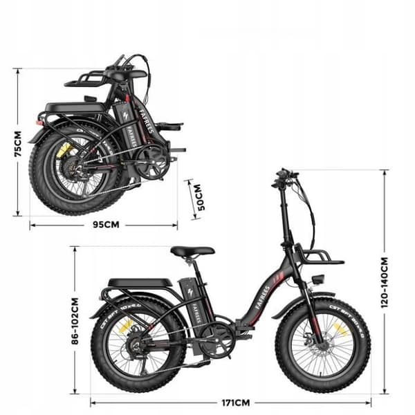 Elcykel - FAFREES - F20 MAX - 22.5AH - 500W - 20 tum - Svart