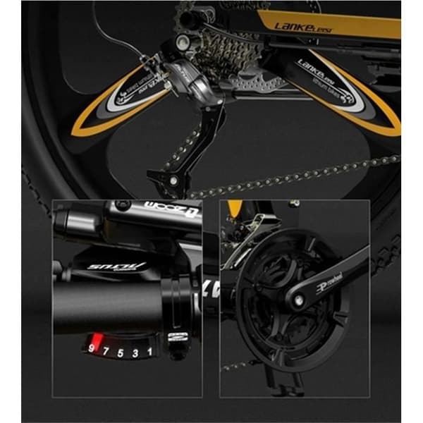 Lankeleisi XT750 Sport elcykel 14,5ah 48V 33km-h 500W Ramversion 26 aluminiumhjul 26"Vit