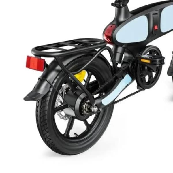 Elcykel DYU C2 250W 25km/h 45KM 7,5Ah 48V aluminiumram 16" hjul svart