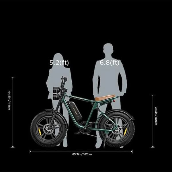 ENGWE M20 elcykel - 20*4,0 stora däck - 750W motor - 48V 13Ah batteri - 75 km räckvidd