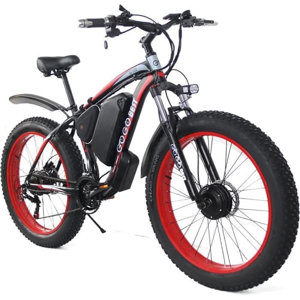 GOGOBEST Elcykel GF700 MTB Elcykel för vuxna, 26" elektrisk Fat Bike, Shimano 21 Speed