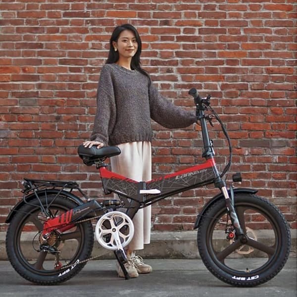 Elcykel - Lanceleisi - G650 - 20 tum - 500W - 48V 12,8Ah - Röd