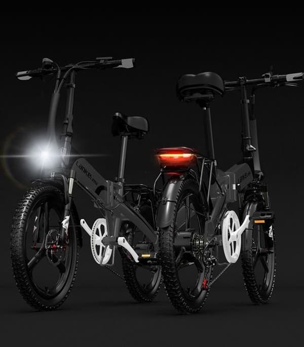 LANKELEISI G660 hopfällbar elcykel 500W 110KM 12,8AH 35Km/h MTB-ram M aluminiumhjul 20" svart