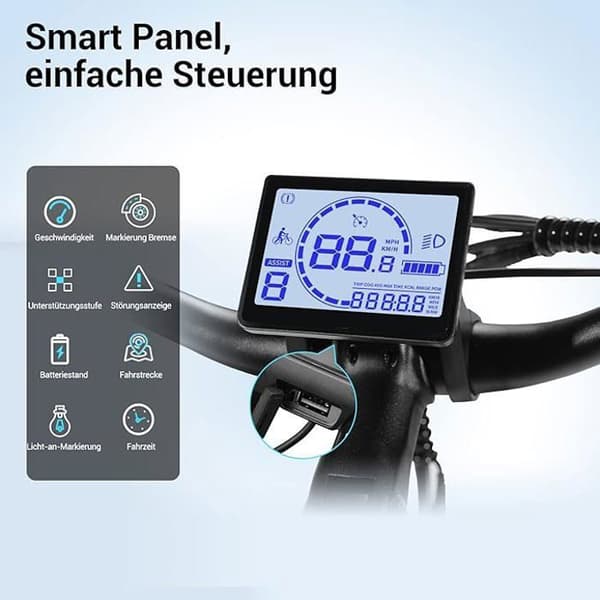 Eleglide T1 Step-Thru E-Bike, 27,5 tums elcykel, touringcykel, stadscykel, 36V 13Ah litiumbatteri,