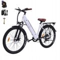 Miniatyrbild 1 av 6: Bezior M3 elcykel aluminiumhjul 26" svart 500W 48V 10.4AH 26" MTB E-cykel SHIMANO 7-växlad Vit