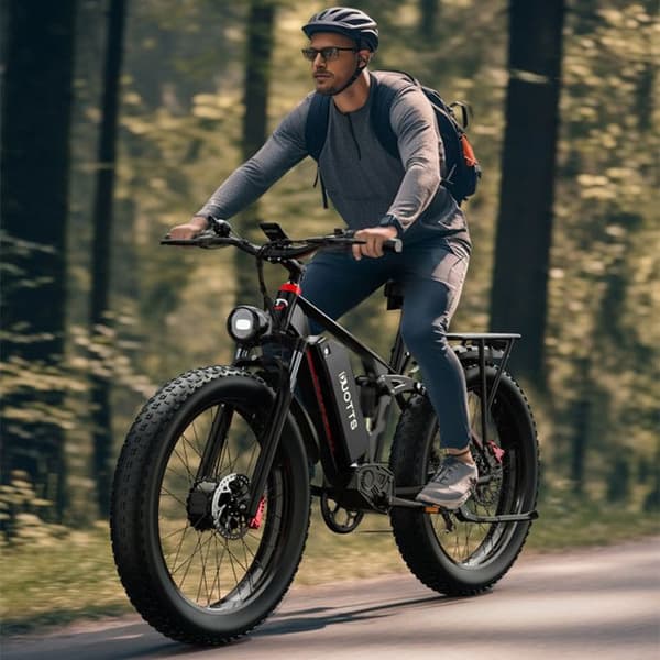 Växlar EL-Cykel DUOTTS S26 - Dubbelmotor 750W*2 - 48V/20Ah Samsung Batteri - 7 växlar SHIMANO - Hjul 26*4.0'' + cykelväska