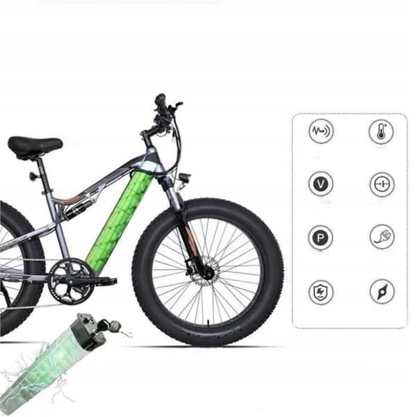 Elcykel - PASELEC - GS9 PLUS - 750W BAFANG - 48V 17Ah - 26 tum Aluminium Svart