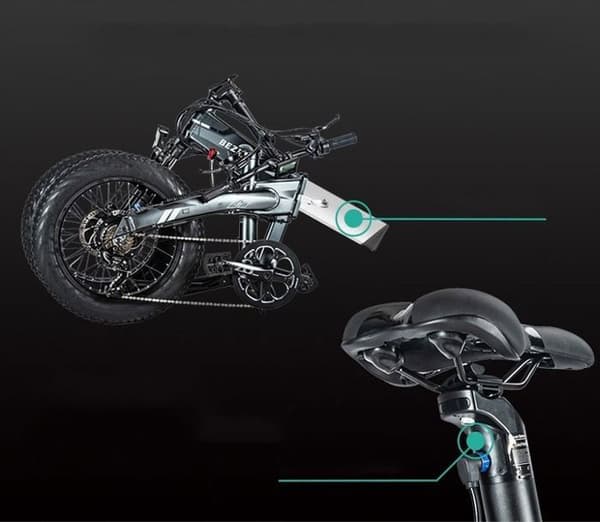 Bezior XF005 EBIKE,1000W 22.4AH 32km/h elcykel, M-ram, aluminium, 20" hjul, hopfällbar mountainbike E-bike grå