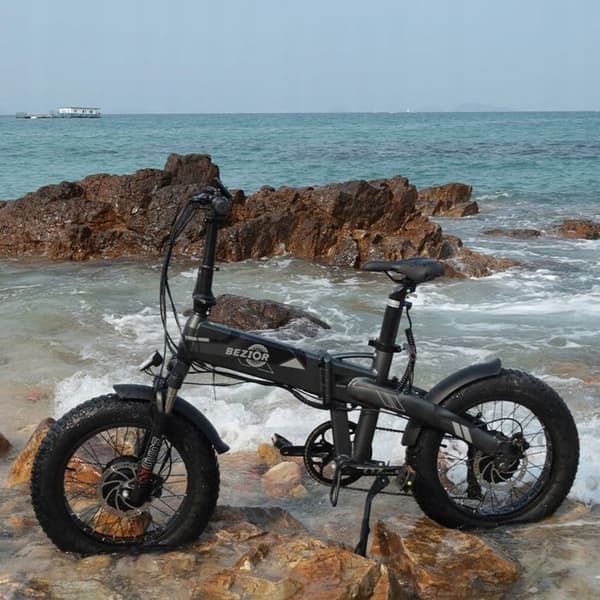 Bezior XF005 EBIKE,1000W 22.4AH 32km/h elcykel, M-ram, aluminium, 20" hjul, hopfällbar mountainbike E-bike grå