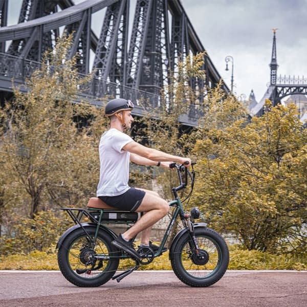 GOGOBEST GF750 elcykel 80KM cykel aluminiumhjul 20" svart 2000W 17.5AH GRÖN