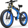 Miniatyrbild 1 av 4: Bezior Electric Bike X PLUS 48V 17.5 Mountainbike hopfällbar elcykel för vuxna 26" Fat Electric Bike, Shimano 9-speed