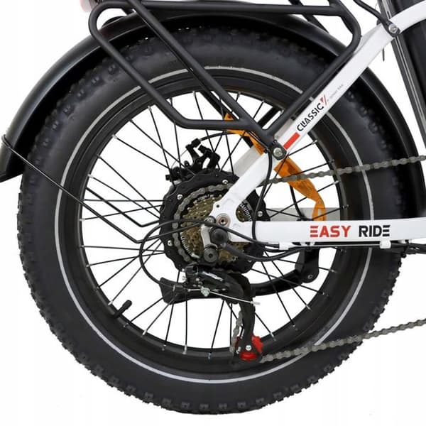 Elcykel DZ-2030 - SHIMANO 7-växlad Fällbar ram aluminiumhjul 20" 500W 48V 13AH 40KM/H vit
