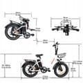 Miniatyrbild 2 av 6: Elcykel DZ-2030 - SHIMANO 7-växlad Fällbar ram aluminiumhjul 20" 500W 48V 13AH 40KM/H vit