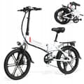 Miniatyrbild 1 av 3: Samebike 20LVXD30-II Elcykel E-BIKE ram 17,5 tums hjul 20" vit 350W 35km/h 10,4Ah 48V 80KM