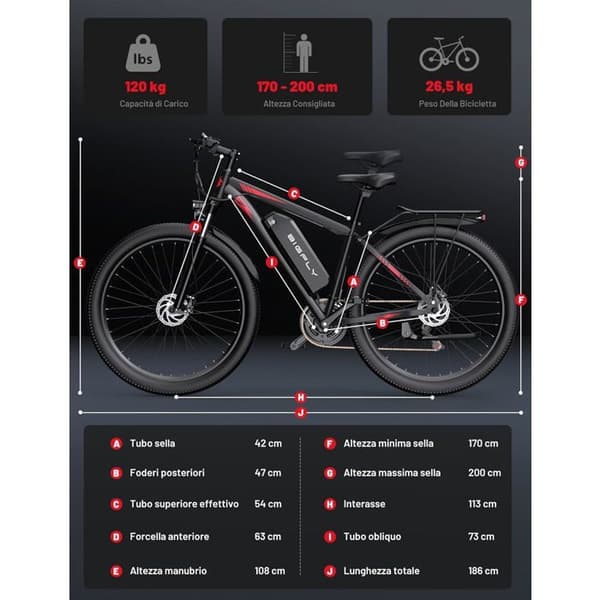 DUOTTS C29 Elcykel - 48V/15Ah - 21 SHIMANO hastighet - 29*2,1'' hjul - 50 km räckvidd - Med App