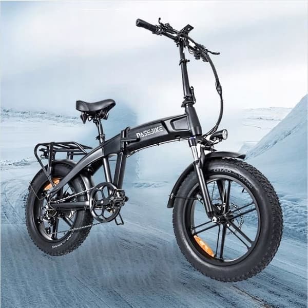 Elcykel - PASEBIKE - EB05 - 80KM räckvidd - 500W effekt - Fällbar 20 tum svart