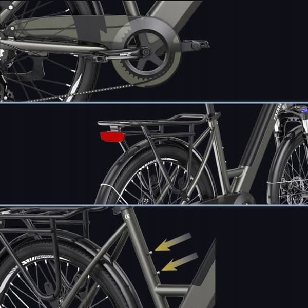 FAFREES F26 Pro elcykel med ca 10AH 36V 380W 25KM-H 90KM aluminiumhjul 26" grön