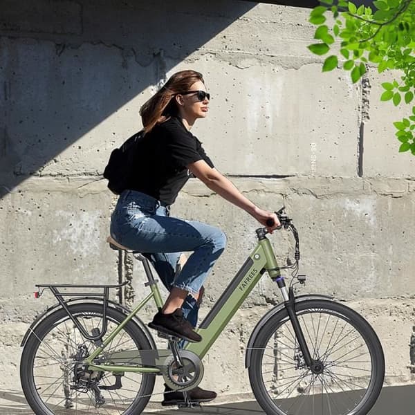 FAFREES F26 Pro elcykel med ca 10AH 36V 380W 25KM-H 90KM aluminiumhjul 26" grön