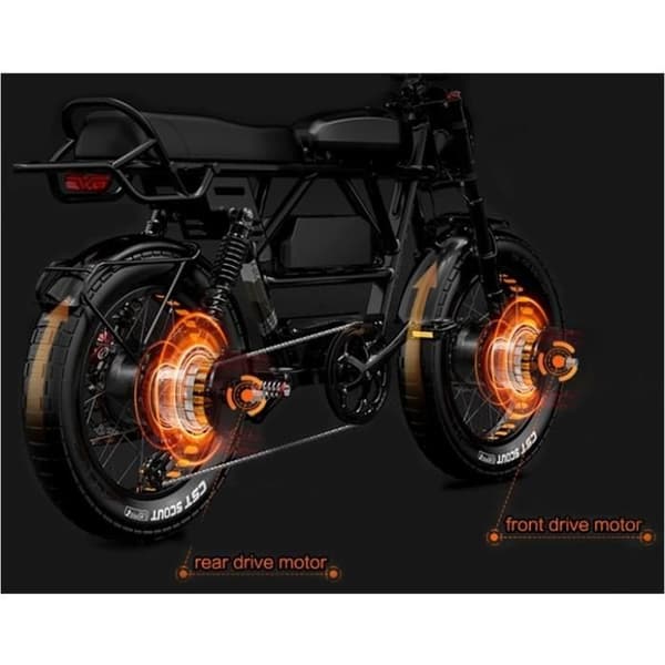 Elcykel - LANKELEISI - X-Black Kinght - 2000W - 48V 45Ah - 48km/h - 280km