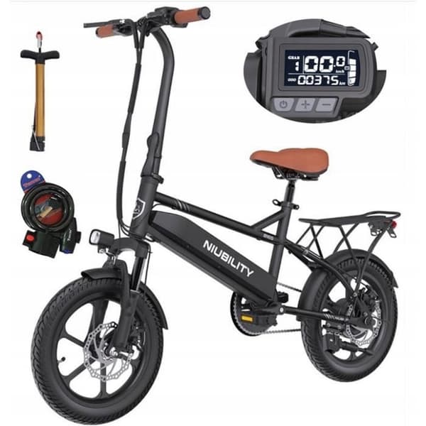 Elcykel - Niubility - B16S - 350W - 36V 14.5AH - 30 km/h - 100 kg - 16 tum