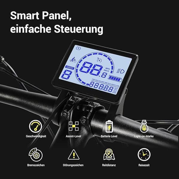 Eleglide E-Bike, T1 27,5'' Trekking E-Cityrad elcykel med 13Ah batteri, 100KM Lang Range, 250W motor, Shimano 7 speed