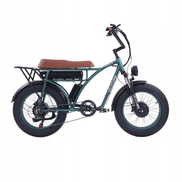 GOGOBEST GF750 PLUS elcykel 50KM/H 80KM aluminiumhjul 20" 2000W 48V 17,5Ah batteri Grönt