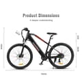 Miniatyrbild 3 av 4: SAMEBIKE MY275 500W elektrisk pendlarcykel Kraftfullt batteri med lång livslängd