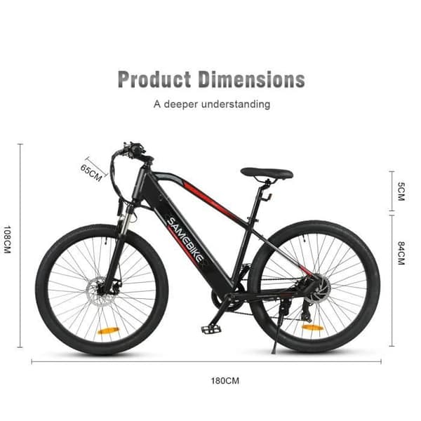 SAMEBIKE MY275 500W elektrisk pendlarcykel Kraftfullt batteri med lång livslängd