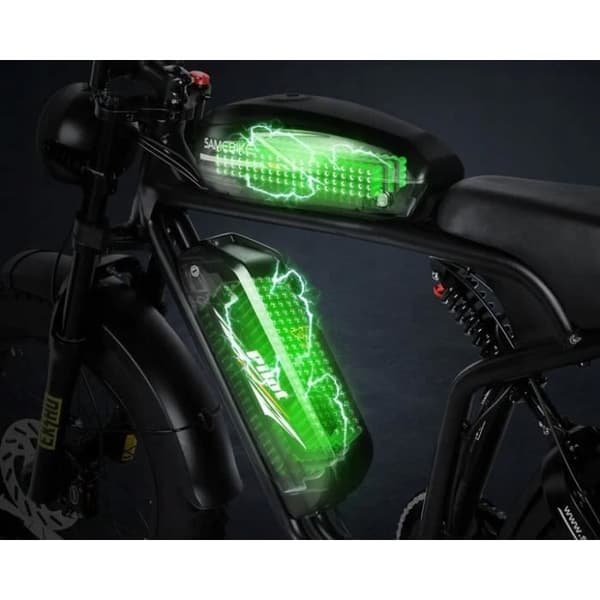 Sambike M20-II Elcykel 1200W 36Ah 45KM-H 220KM Oljebroms Dubbelbatteri 20*4.0 Fettdäck
