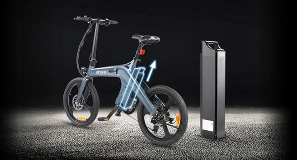 Elcykel DYU T1 250W 25km/h 10ah 26V 30KM magnesiumlegeringshjul 20" grå