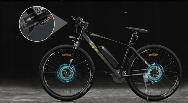 Eleglide M1 PLUS elcykel 18 tums ram aluminiumhjul 27,5" svart 250W 12,5Ah 25KM/H