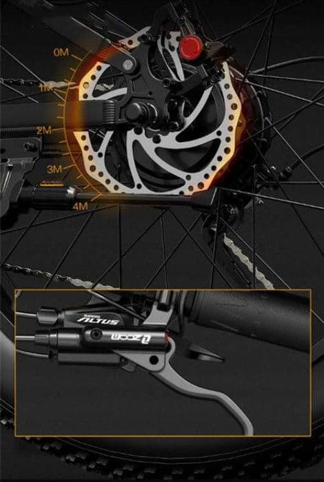 Bezior X-PLUS elcykel, 45KM/H E-cykel bredare ram, aluminium, 26" hjul, 1500W 48V 17,5AH svart-röd