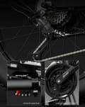 Miniatyrbild 6 av 6: Bezior X-PLUS elcykel, 45KM/H E-cykel bredare ram, aluminium, 26" hjul, 1500W 48V 17,5AH svart-röd