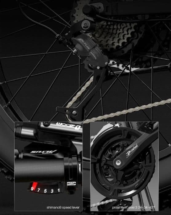 Bezior X-PLUS elcykel, 45KM/H E-cykel bredare ram, aluminium, 26" hjul, 1500W 48V 17,5AH svart-röd