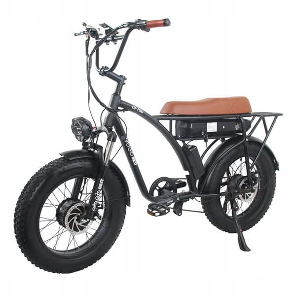 GOGOBEST GF750 elcykel 80KM cykel aluminiumhjul 20" svart 2000W 17.5AH SVART