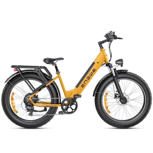 dam elektrisk vtc cykel ENGWE E26 ST 26 tum city fat bike 250W motor Räckvidd 140km dubbelfjädring 48V16AH Gul