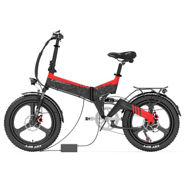 LANKELEISI G650 500W 20" hopfällbar stadselcykel 12,8AH 100KM 31KM-H (röd)