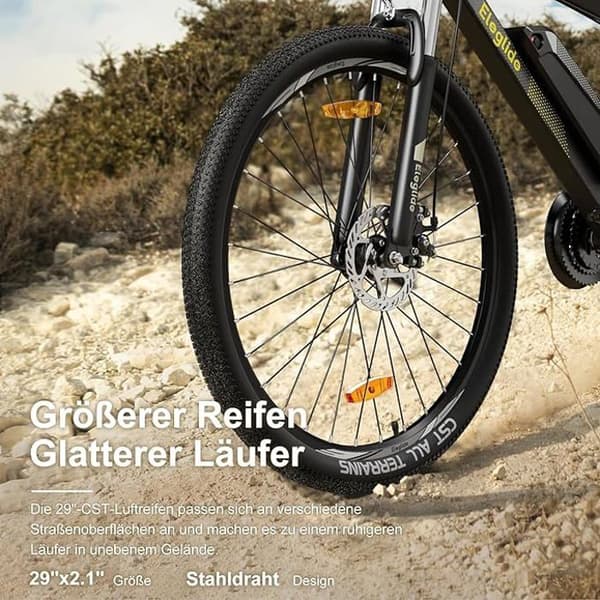 Eleglide M1 Plus 29 tums elcykel dam män Elektrisk mountainbike elcykel med avtagbart 36V 12,5Ah batteri, e-cykelkompatibel