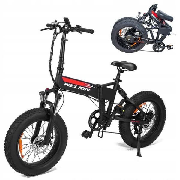 Elcykel - WELKIN - WKES001 - 500W 48V - Avtagbart batteri 12AH - Fällbar 20 tum