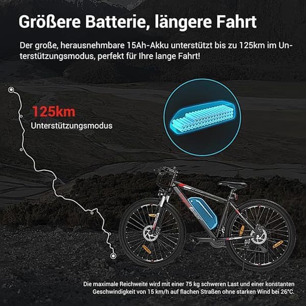 Eleglide M2 E Bike Herr Dam med 36 V 15 Ah löstagbart batteri, 27,5/29 tum terräng E Mountain Bike, Elcykel Pedelec