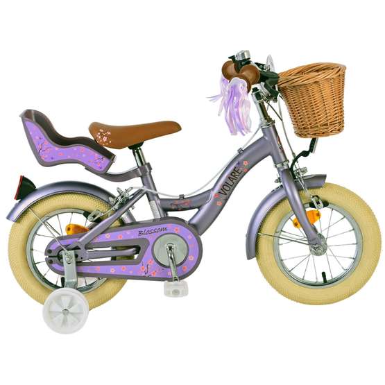 Børnecykel Volare - Blossom 12 Tommer Lilla - Håndbremse