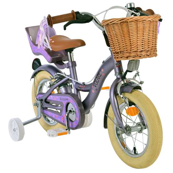 Børnecykel Volare - Blossom 12 Tommer Lilla - Håndbremse
