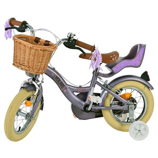 Børnecykel Volare - Blossom 12 Tommer Lilla - Håndbremse